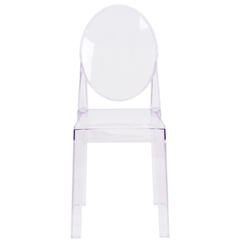 Clear Oval Back Ghost Chair OW-GHOSTBACK-18-GG