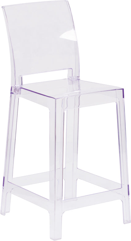 Square Back Ghost Stool OW-SQUAREBACK-24-GG