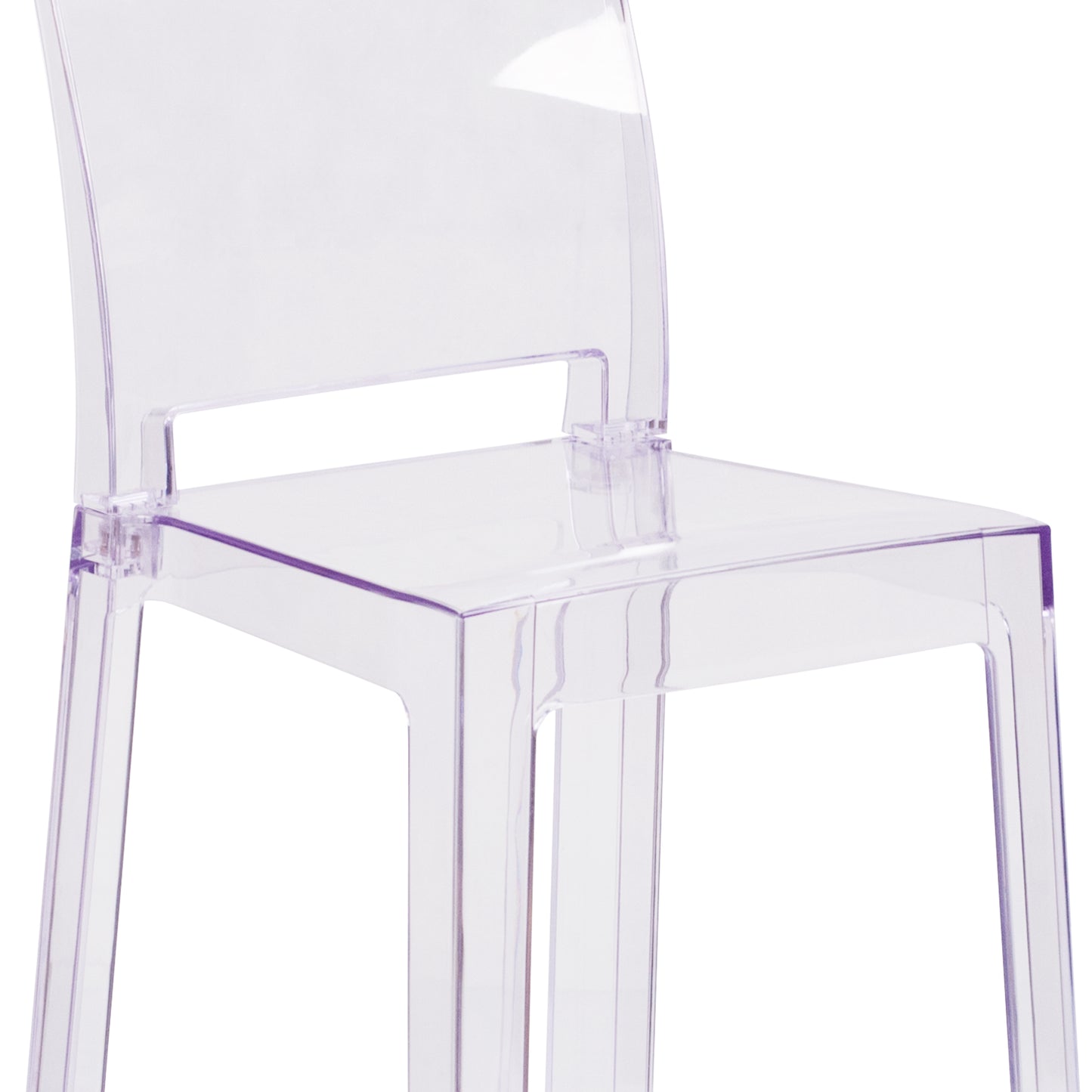 Square Back Ghost Stool OW-SQUAREBACK-24-GG