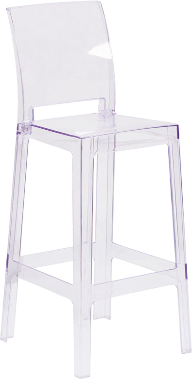 Square Back Ghost Barstool OW-SQUAREBACK-29-GG