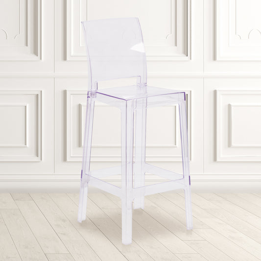 Square Back Ghost Barstool OW-SQUAREBACK-29-GG