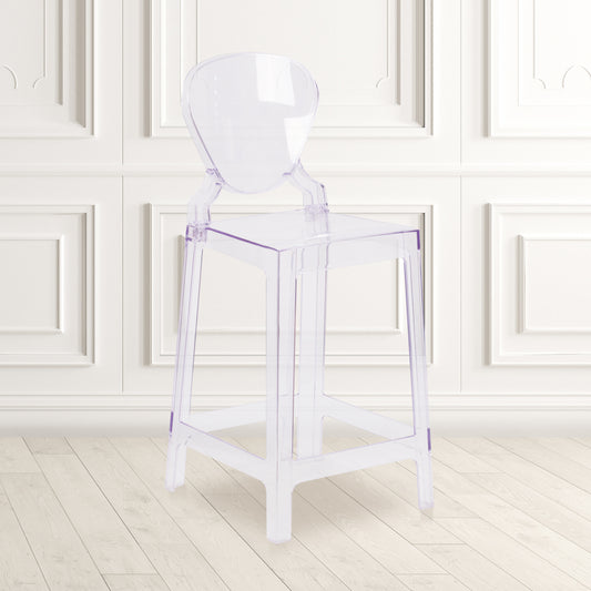 Tear Back Ghost Counter Stool OW-TEARBACK-24-GG