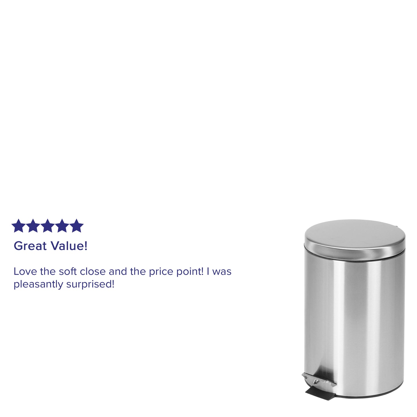 3.2 GAL Stainless Trash Can PF-H008A12-M-GG