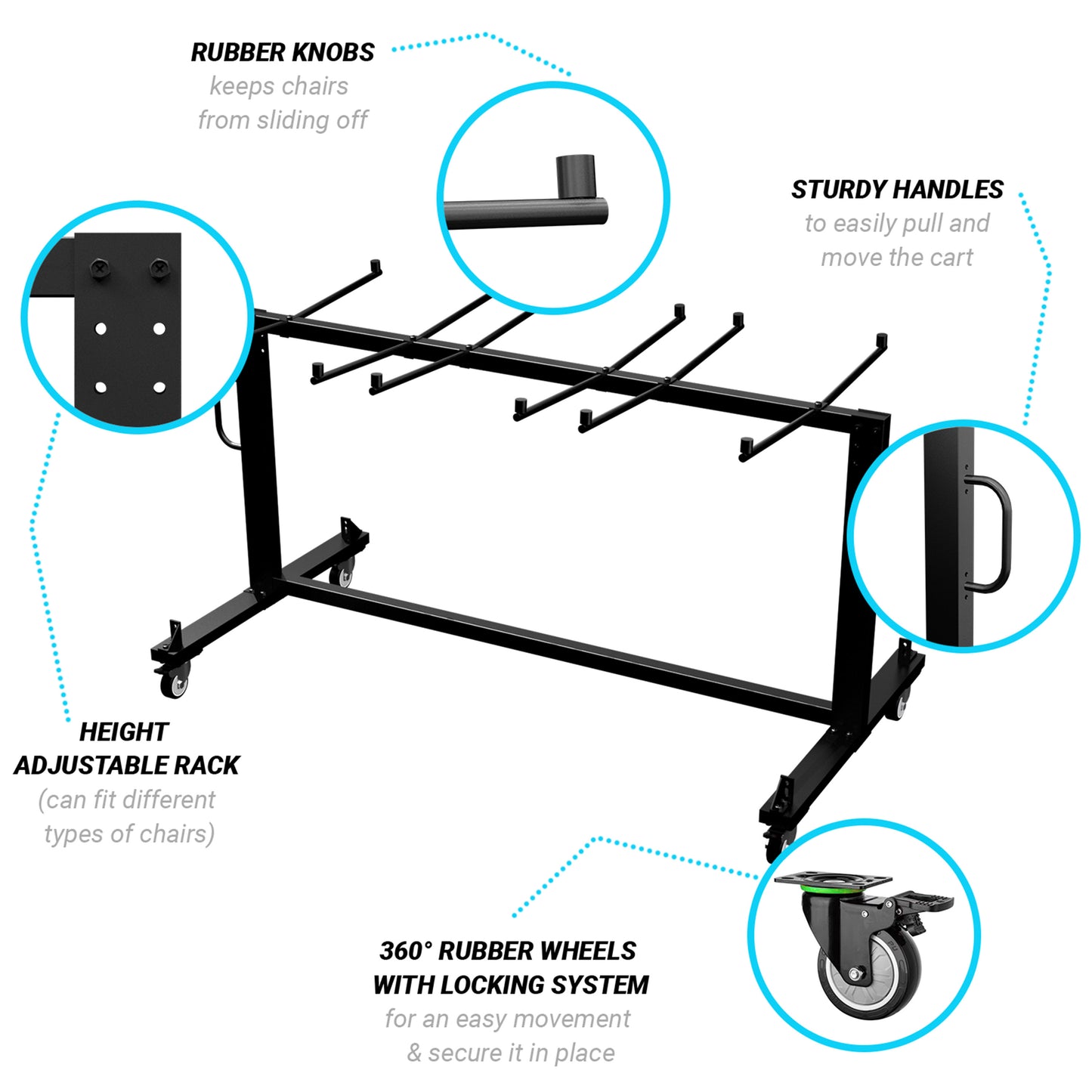 Black Small Chair/Table Dolly QIN-FRCW45425-GG