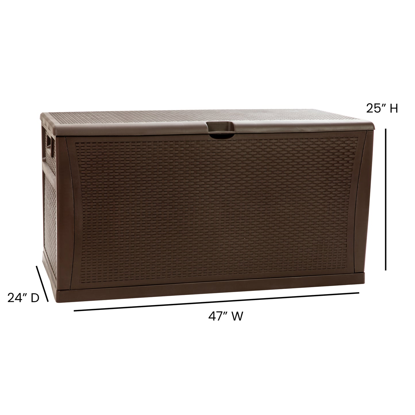 Brown 120 Gal Plastic Deck Box QT-KTL-4023BRN-GG