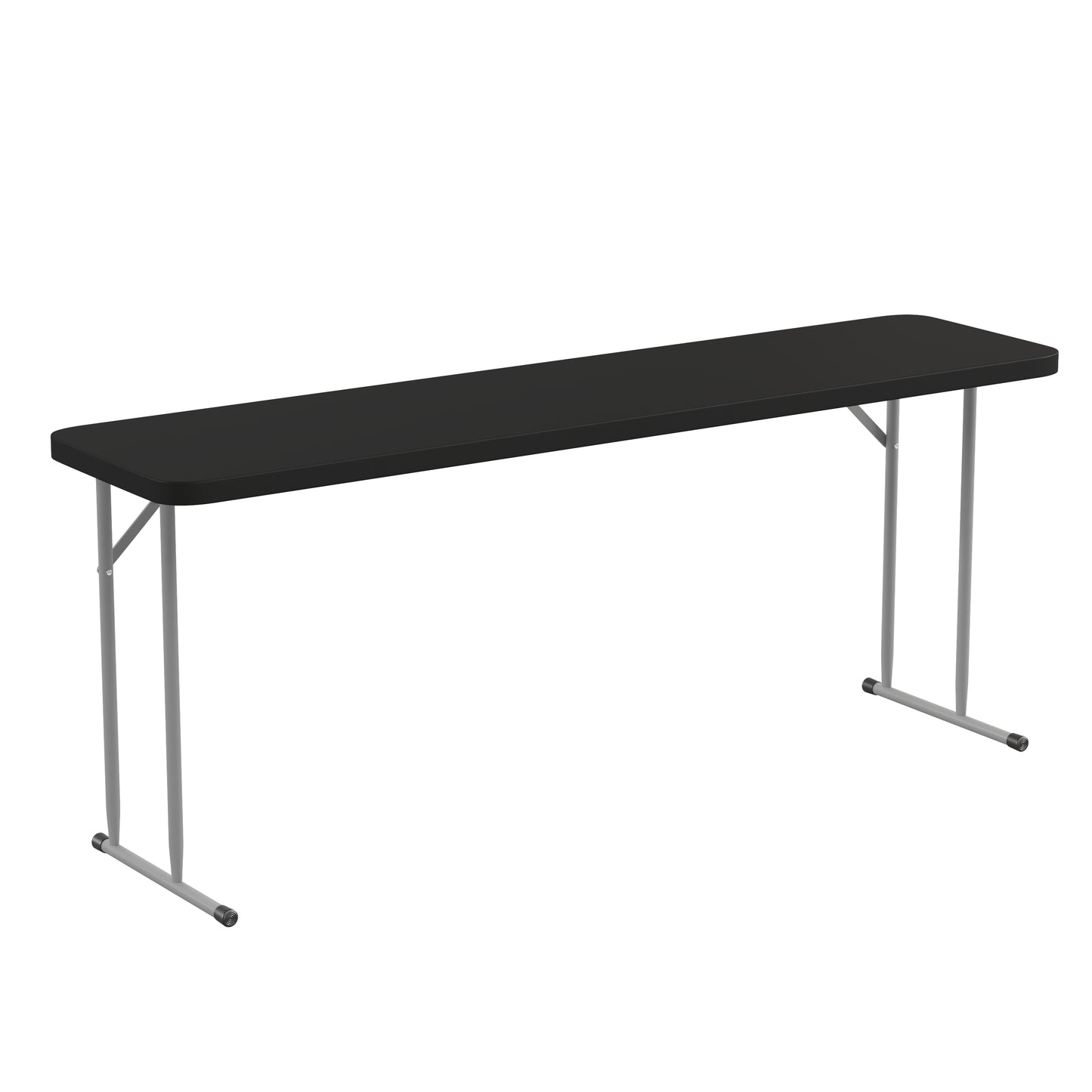 6-Foot Black Fold Train Table RB-1872-BK-GG