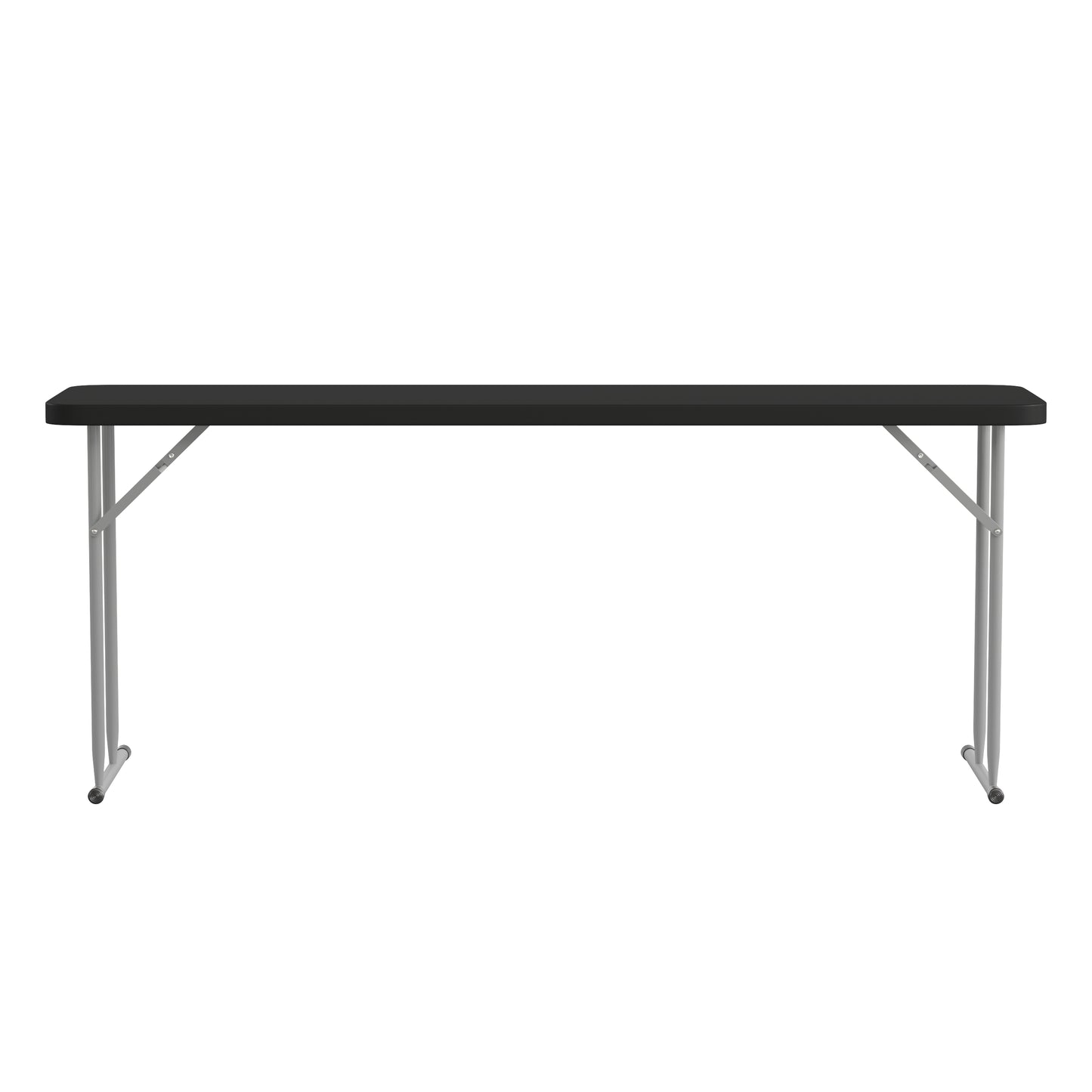 6-Foot Black Fold Train Table RB-1872-BK-GG