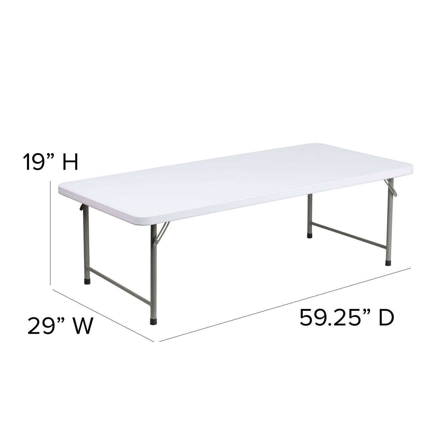 30x60 White Plastic Fold Table RB-3060-KID-GG