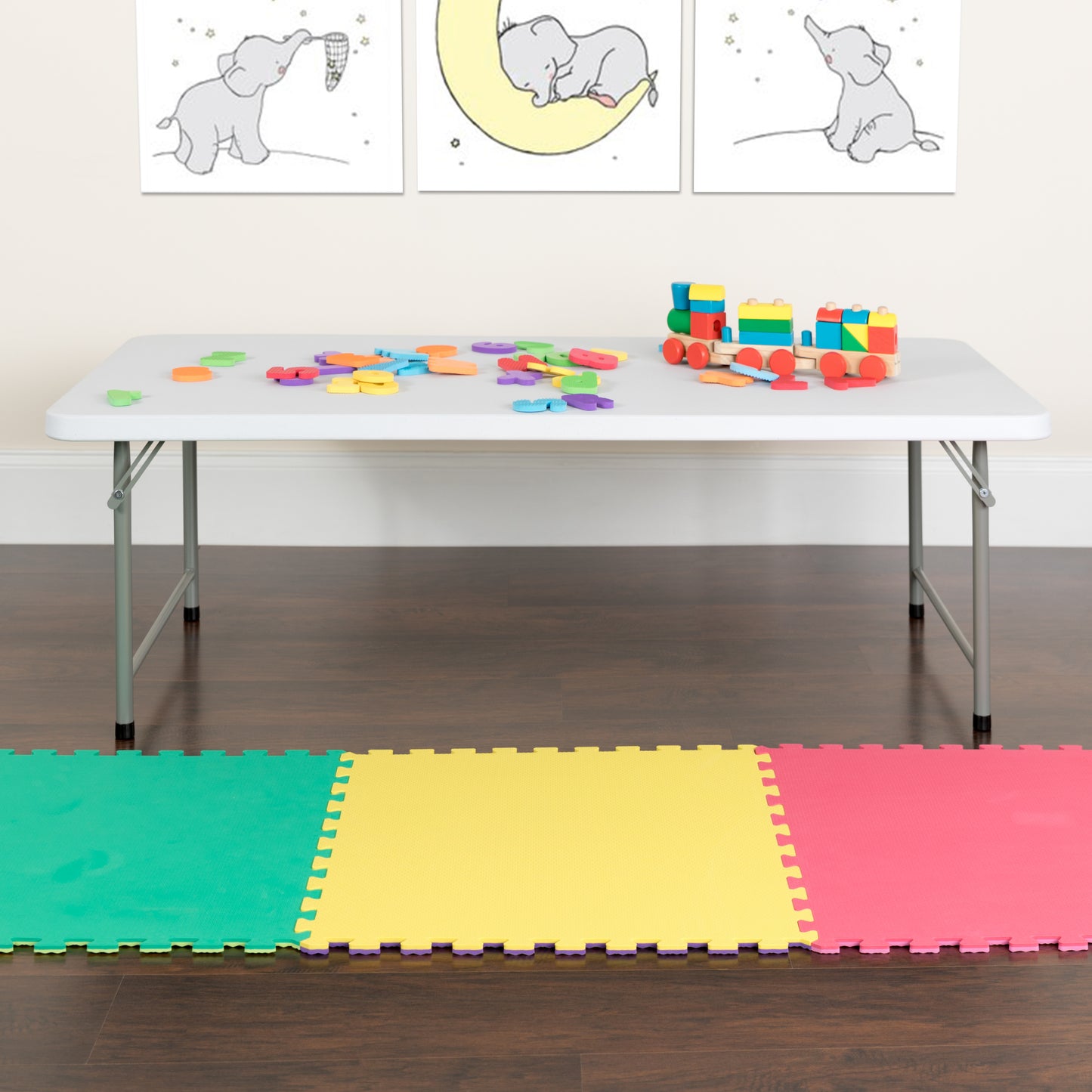 30x60 White Plastic Fold Table RB-3060-KID-GG