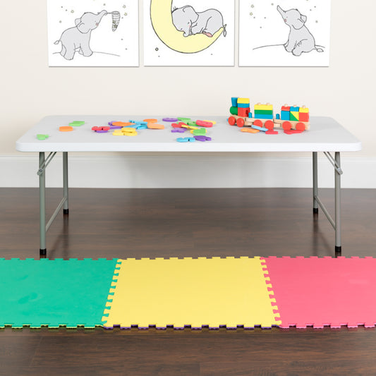 30x60 White Plastic Fold Table RB-3060-KID-GG