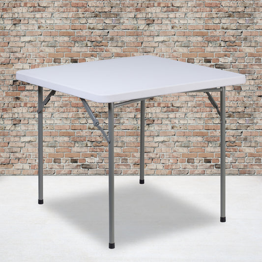 34SQ White Plastic Fold Table RB-3434-GG