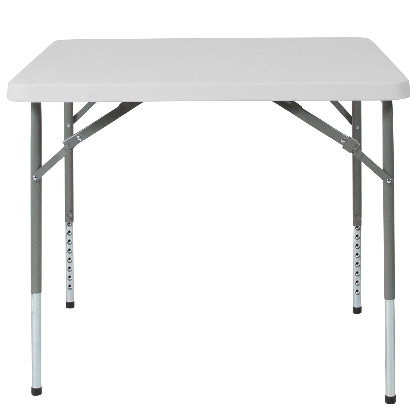 34SQ White Plastic Fold Table RB-3434ADJ-GG