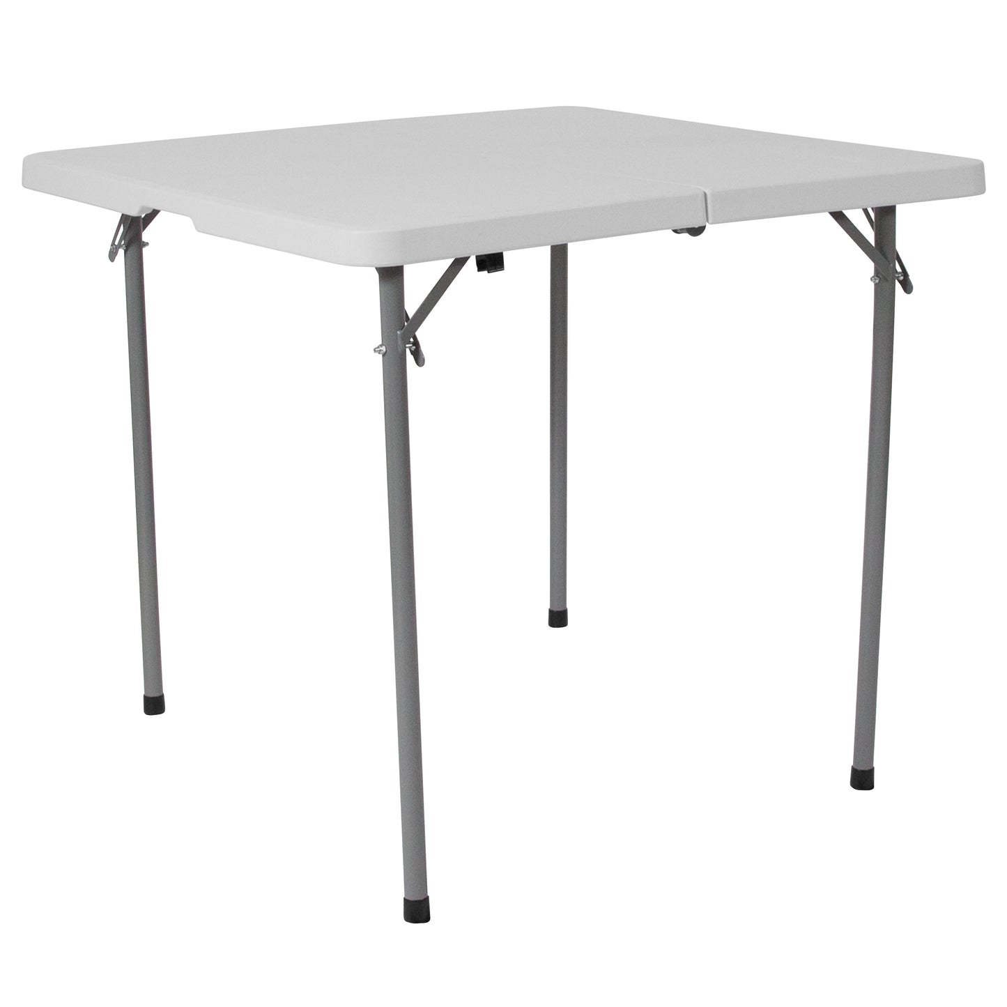 34SQ White Plastic Fold Table RB-3434FH-GG