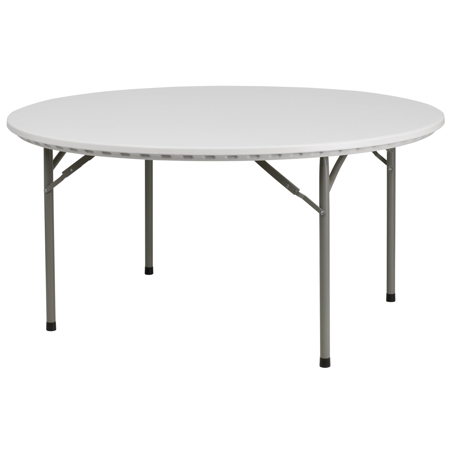 60RD White Plastic Fold Table RB-60R-GG