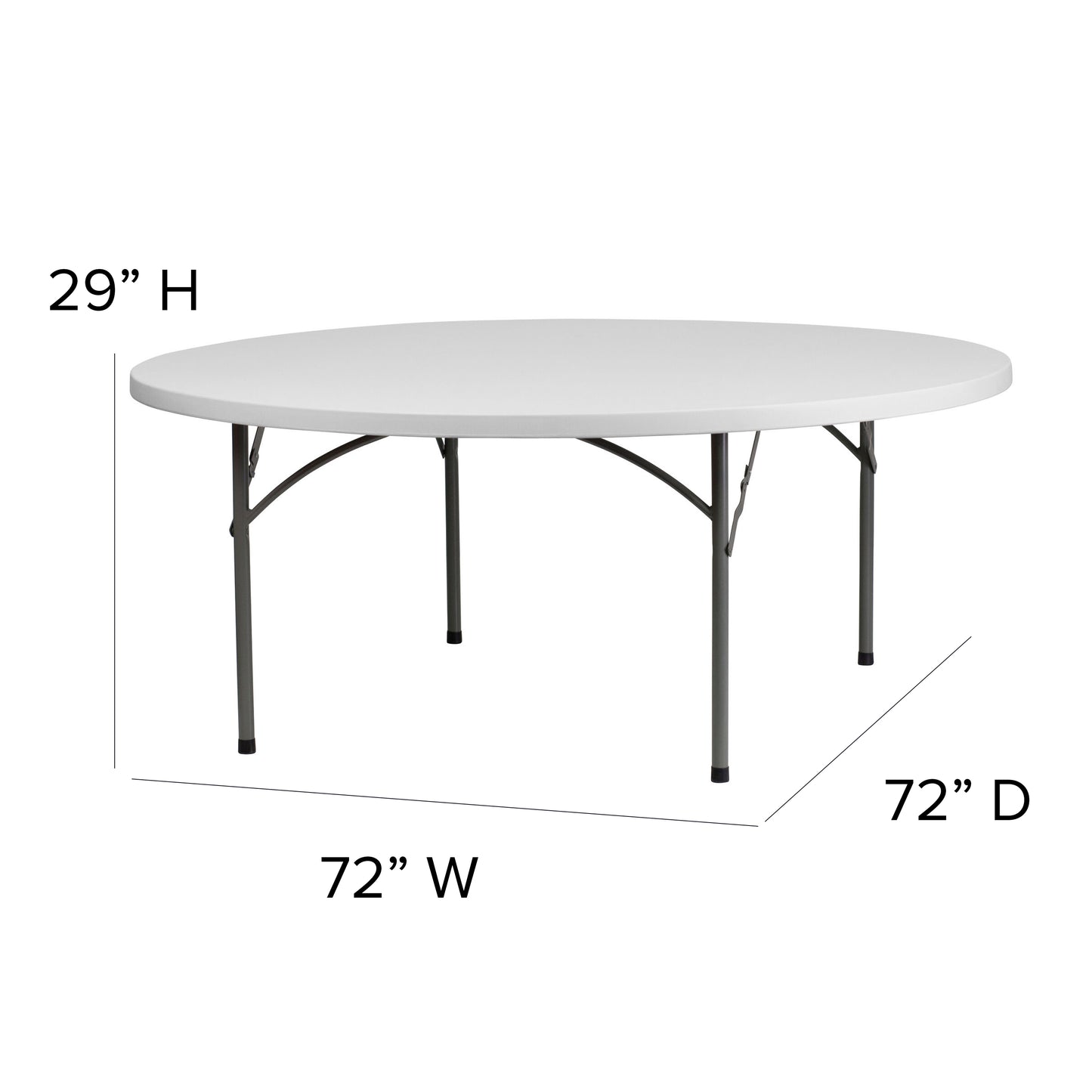 72RD Plastic Fold Table RB-72R-GG