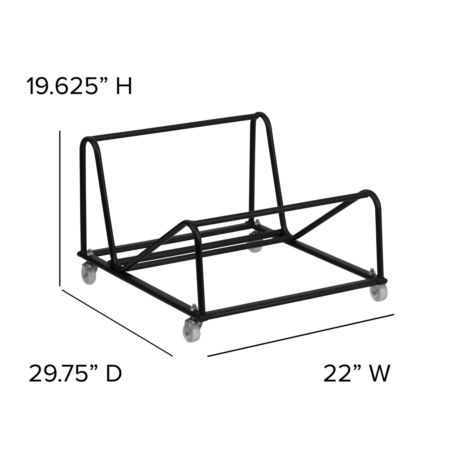 Black Stack Chair Dolly RUT-188-DOLLY-GG