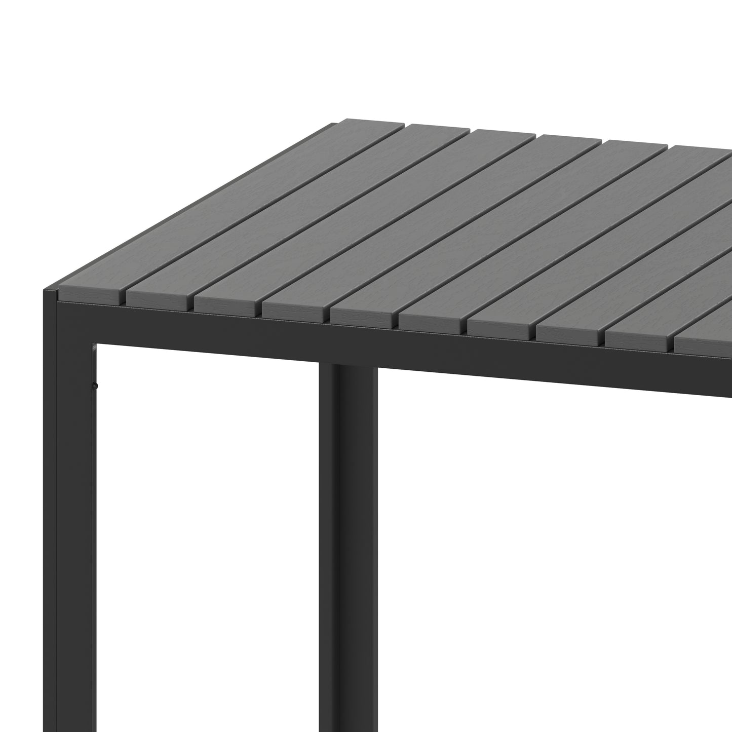 Black All-Weather Patio Table SB-A268T-BK-GG