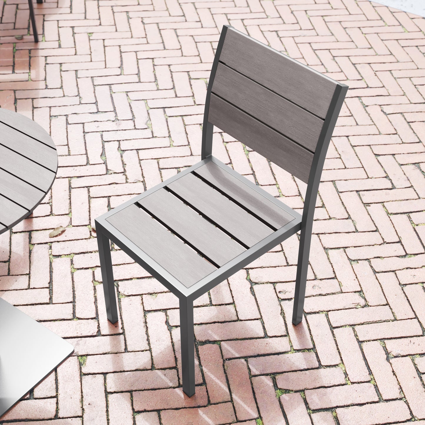 Gray/Gray Armless Patio Chair SB-CA108-GRY-GG