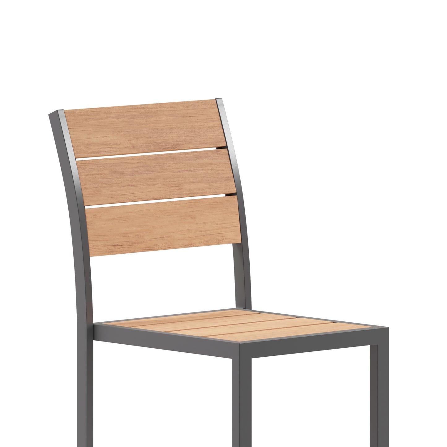 NAT/Gray Armless Patio Chair SB-CA108-NAT-GG