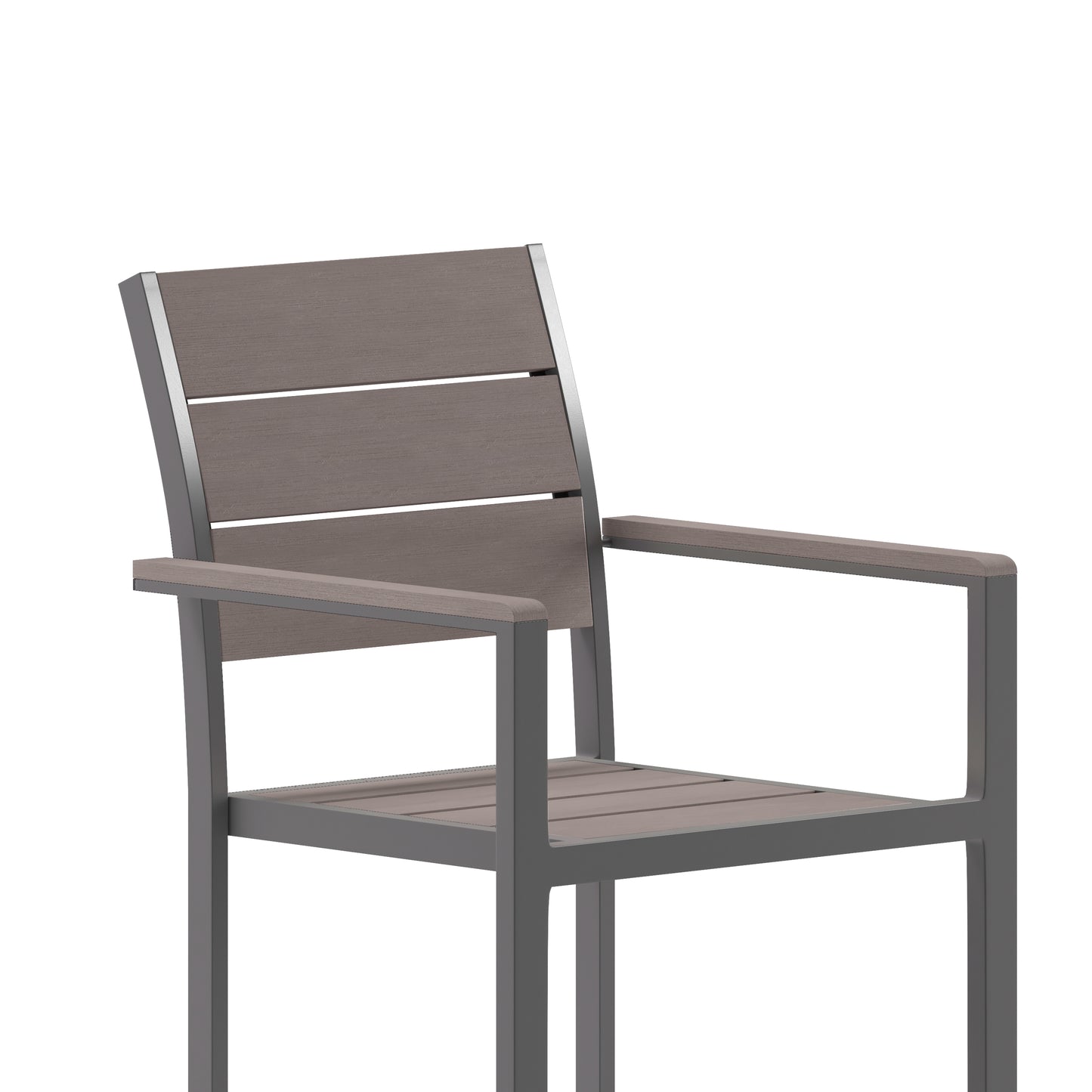 Modern Commercial Grade Patio Chair with Arms