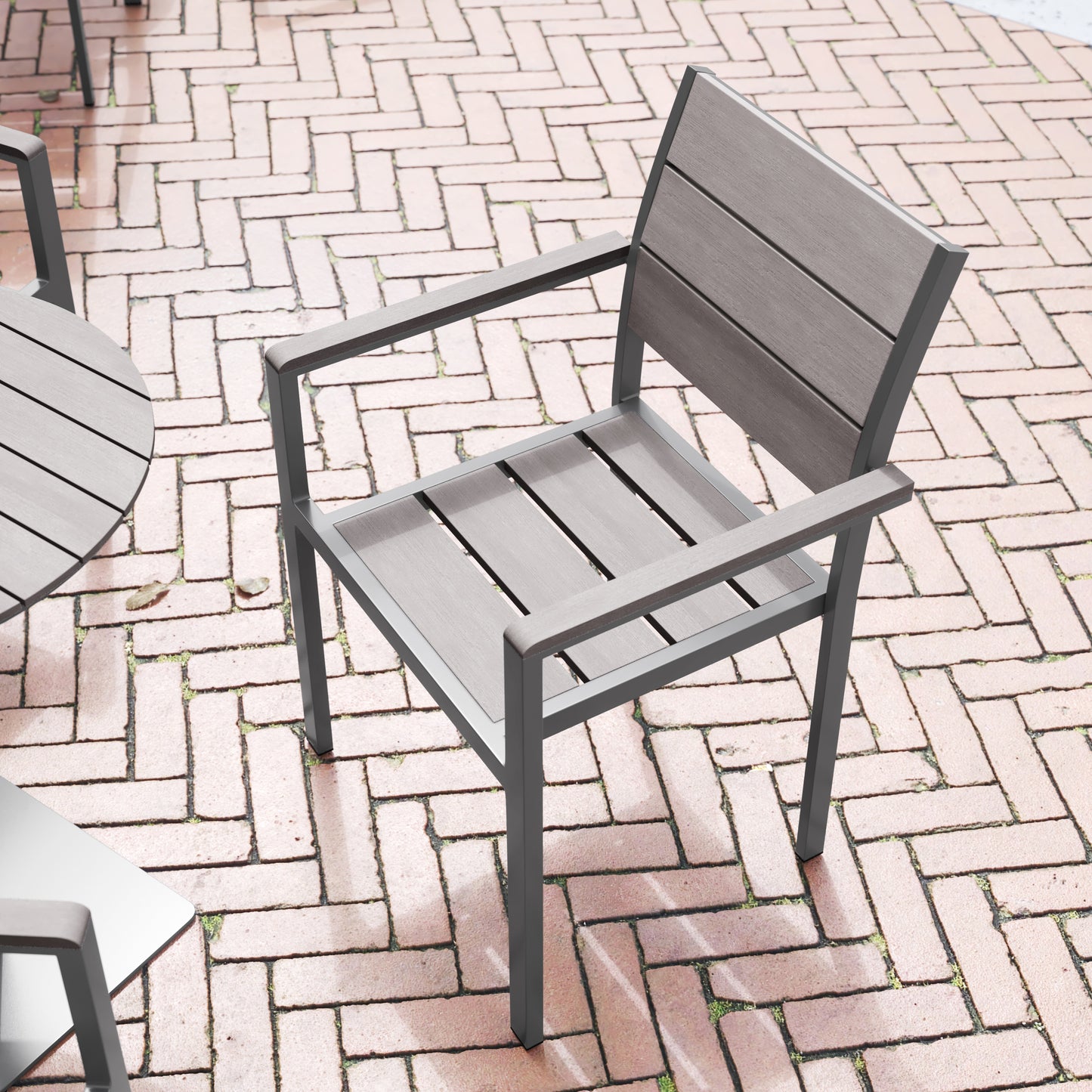 Gray/Gray Patio Armchair SB-CA108-WA-GRY-GG