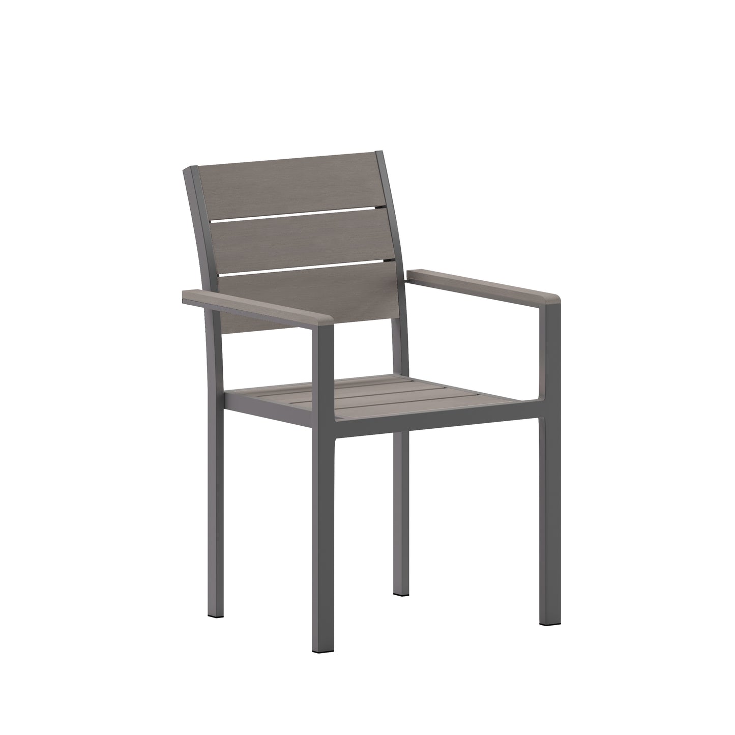 Modern Commercial Grade Patio Chair with Arms