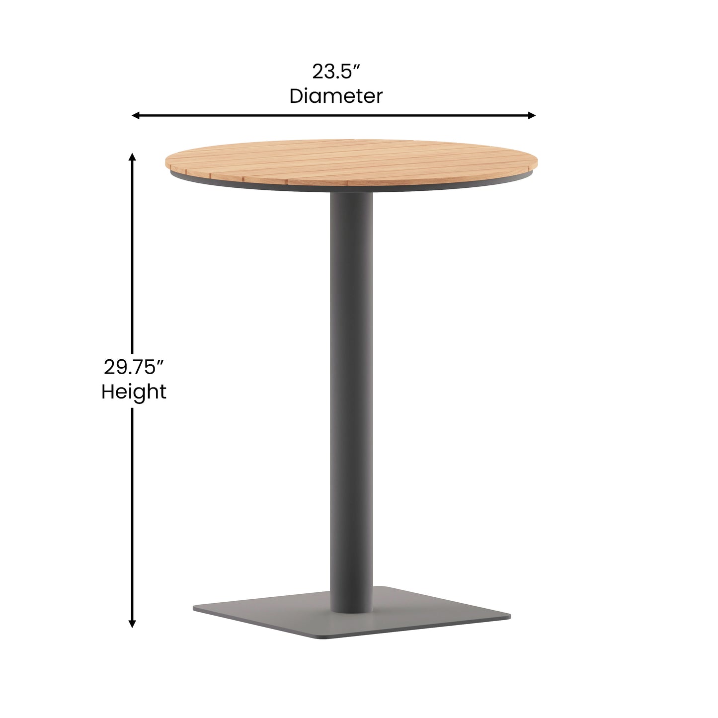 NAT/Gray 24" Round Patio Table SB-TB106-NAT-GG