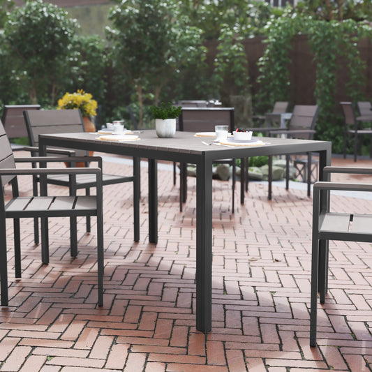 Gray/Gray 55x31 Patio Table SB-TB269-GRY-GG