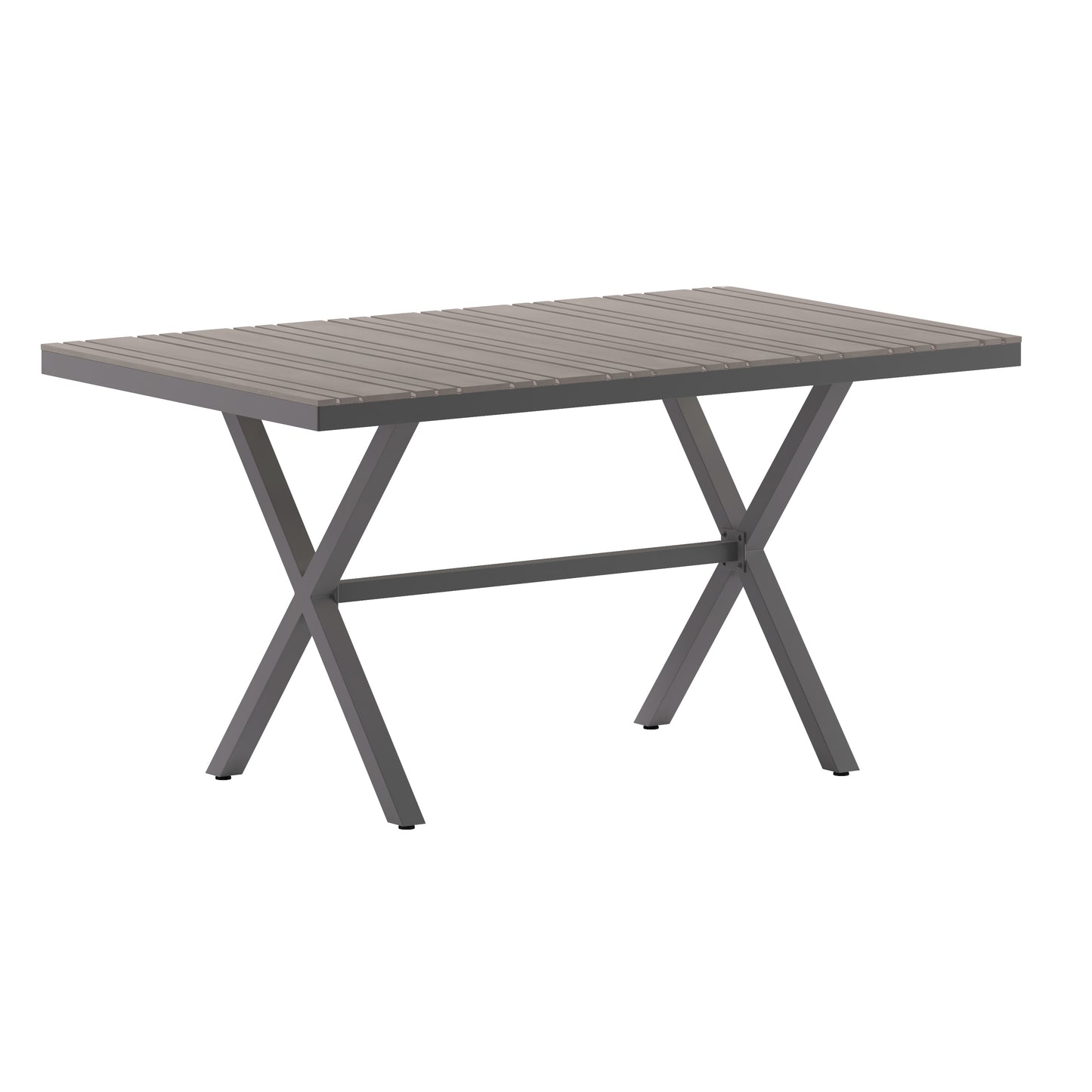 Gray/Gray X Frame Patio Table SB-TB288-GRY-GG