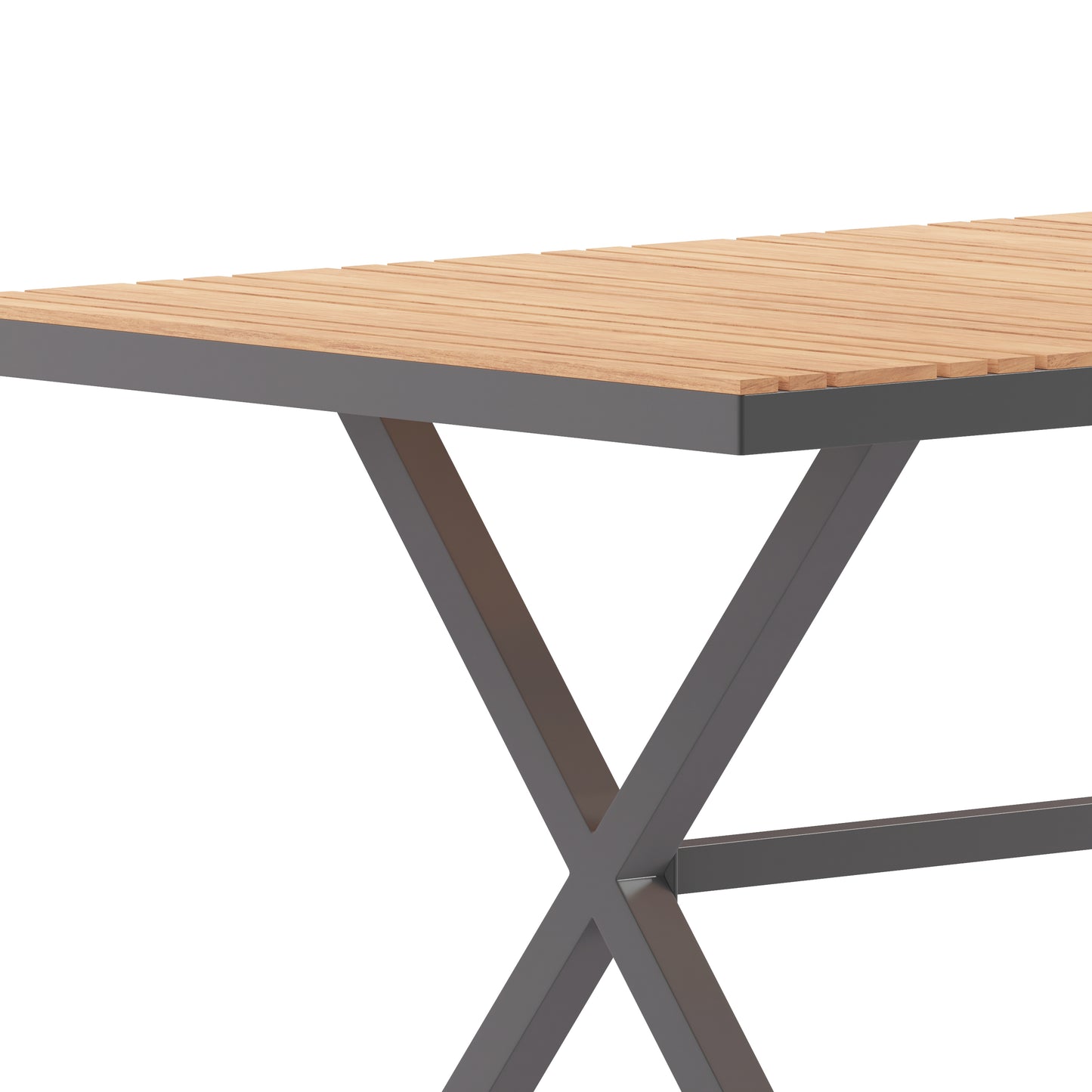 NAT/Gray X Frame Patio Table SB-TB288-NAT-GG