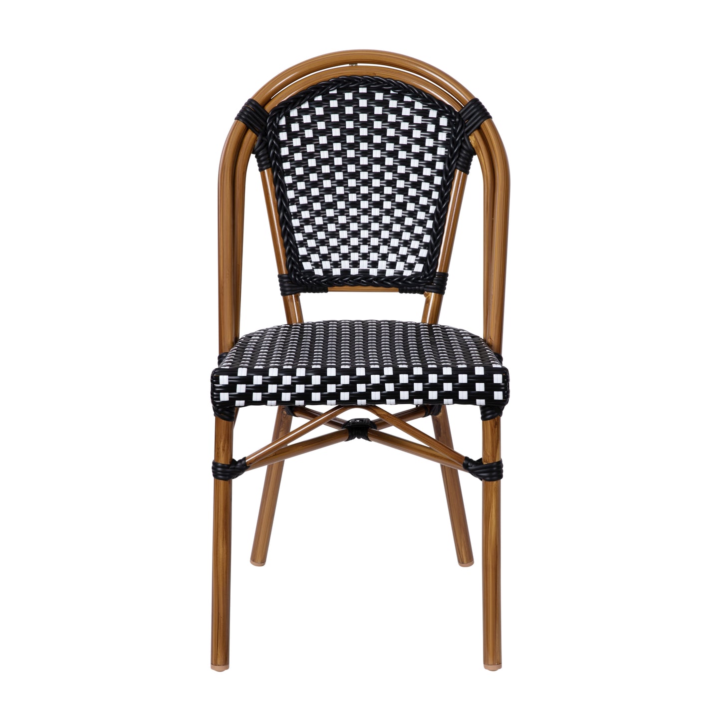 Black/White French Cafe Chair SDA-AD642001-BKWH-NAT-GG