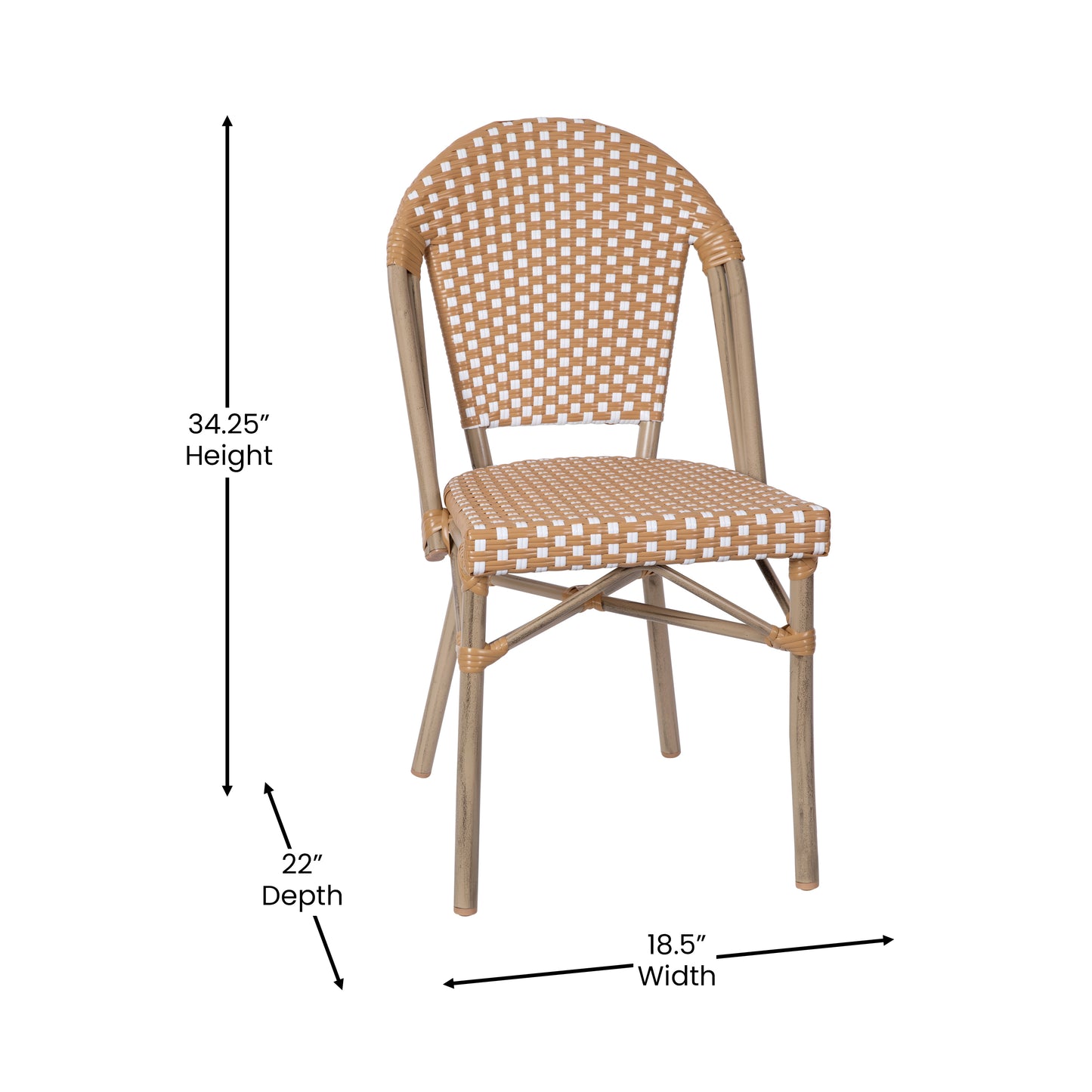 Classic Commercial Grade Indoor/Outdoor French Bistro Chair