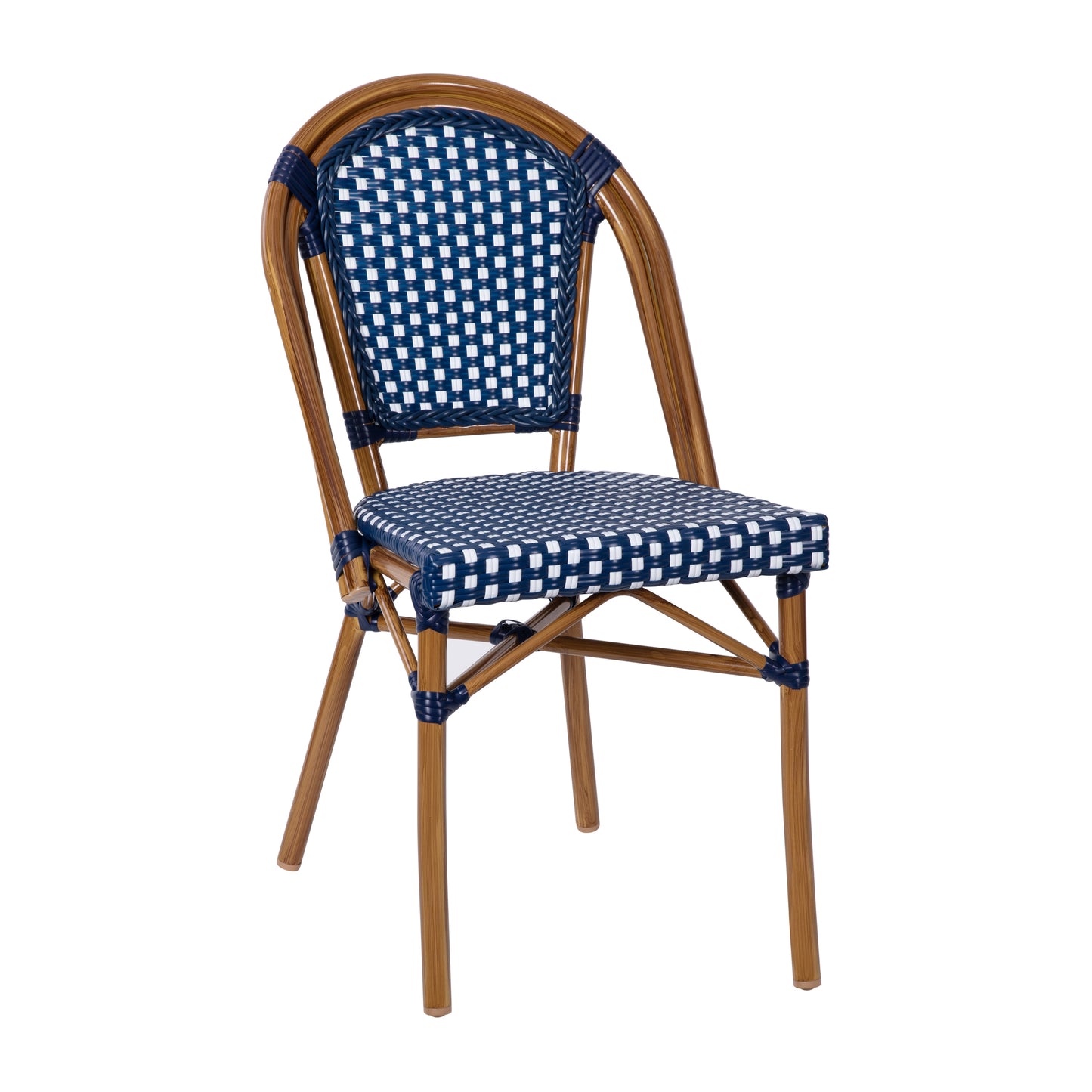 Navy/White French Cafe Chair SDA-AD642001-NVYWH-NAT-GG