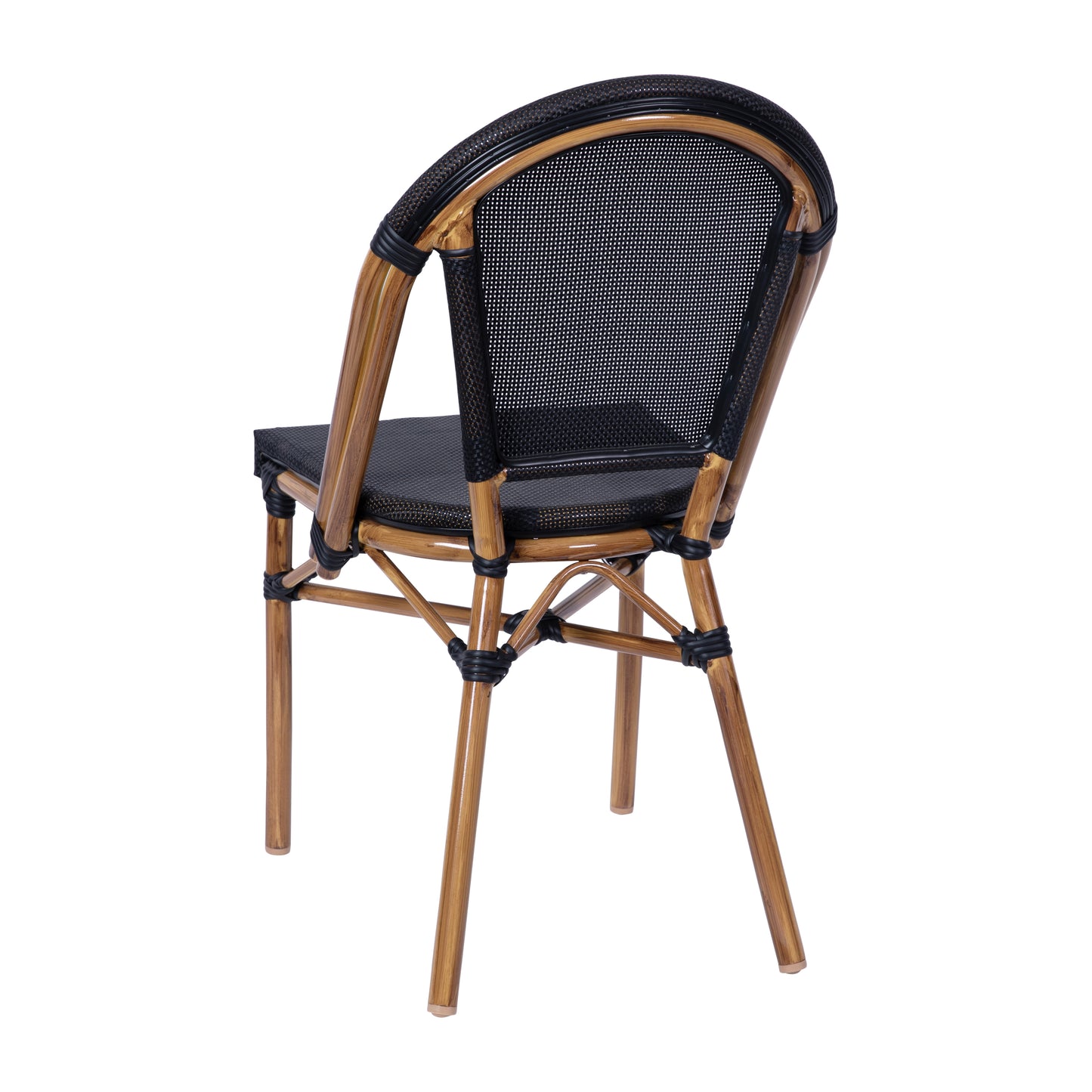 Black French Cafe Chair SDA-AD642107-BK-NAT-GG