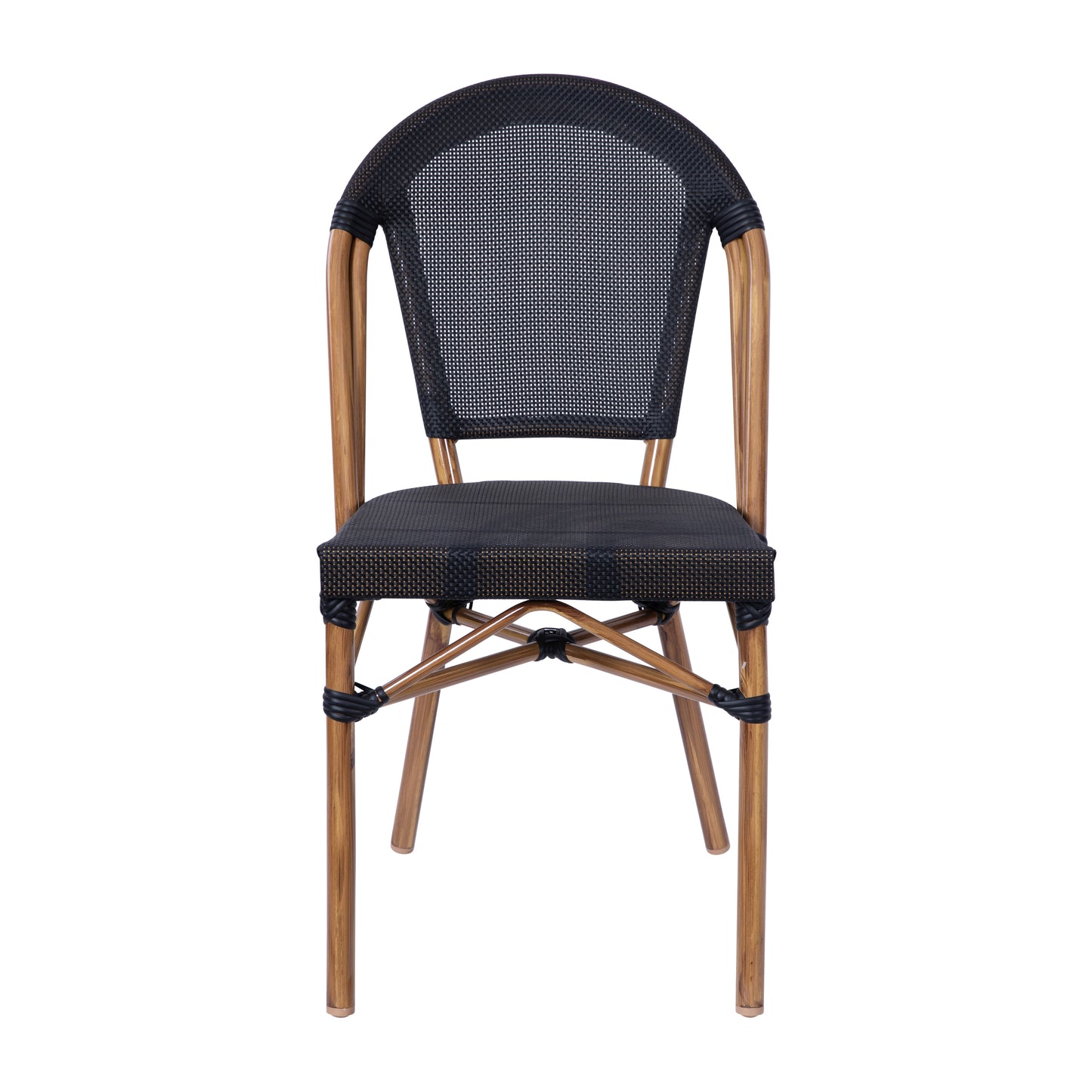 Black French Cafe Chair SDA-AD642107-BK-NAT-GG