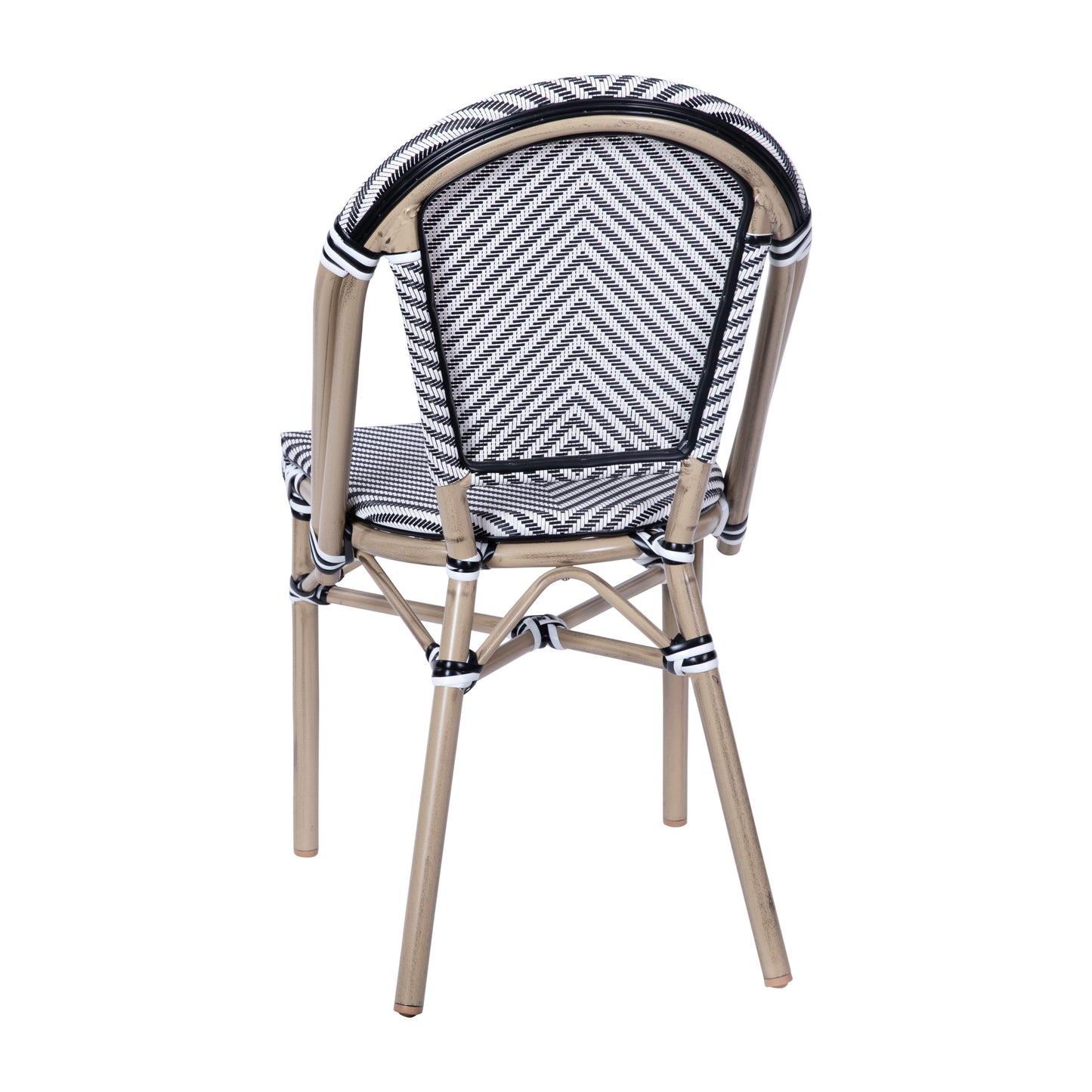 Black/White French Cafe Chair SDA-AD642107-BLKWH-LTNAT-GG