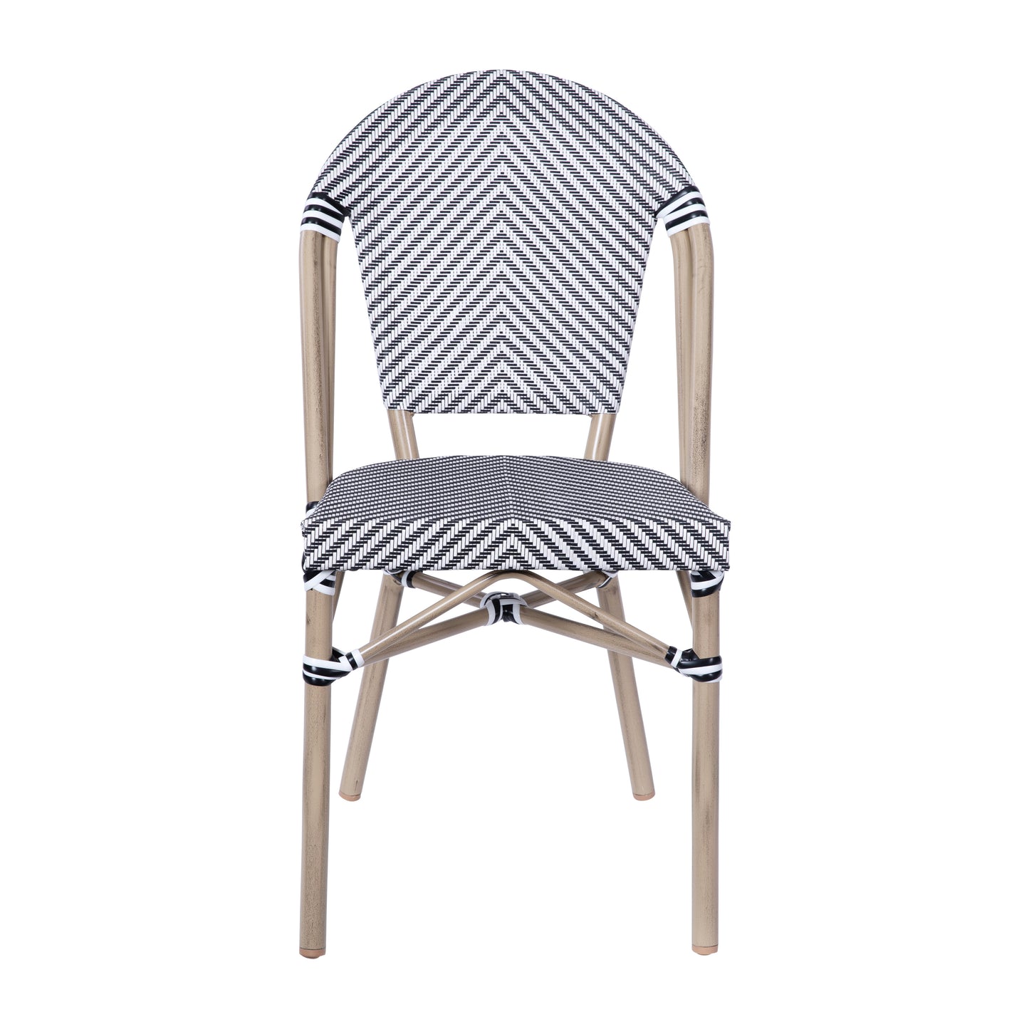 Black/White French Cafe Chair SDA-AD642107-BLKWH-LTNAT-GG