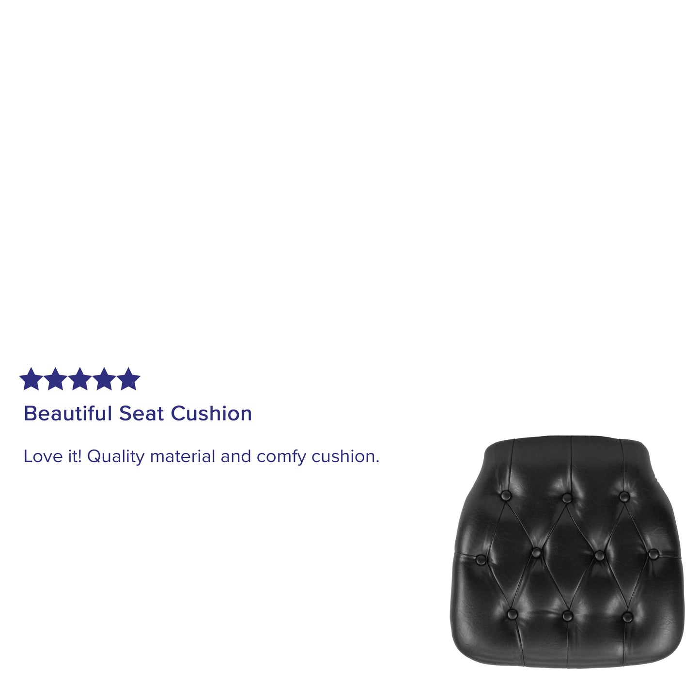 Black Vinyl Cushion SZ-TUFT-BLACK-GG