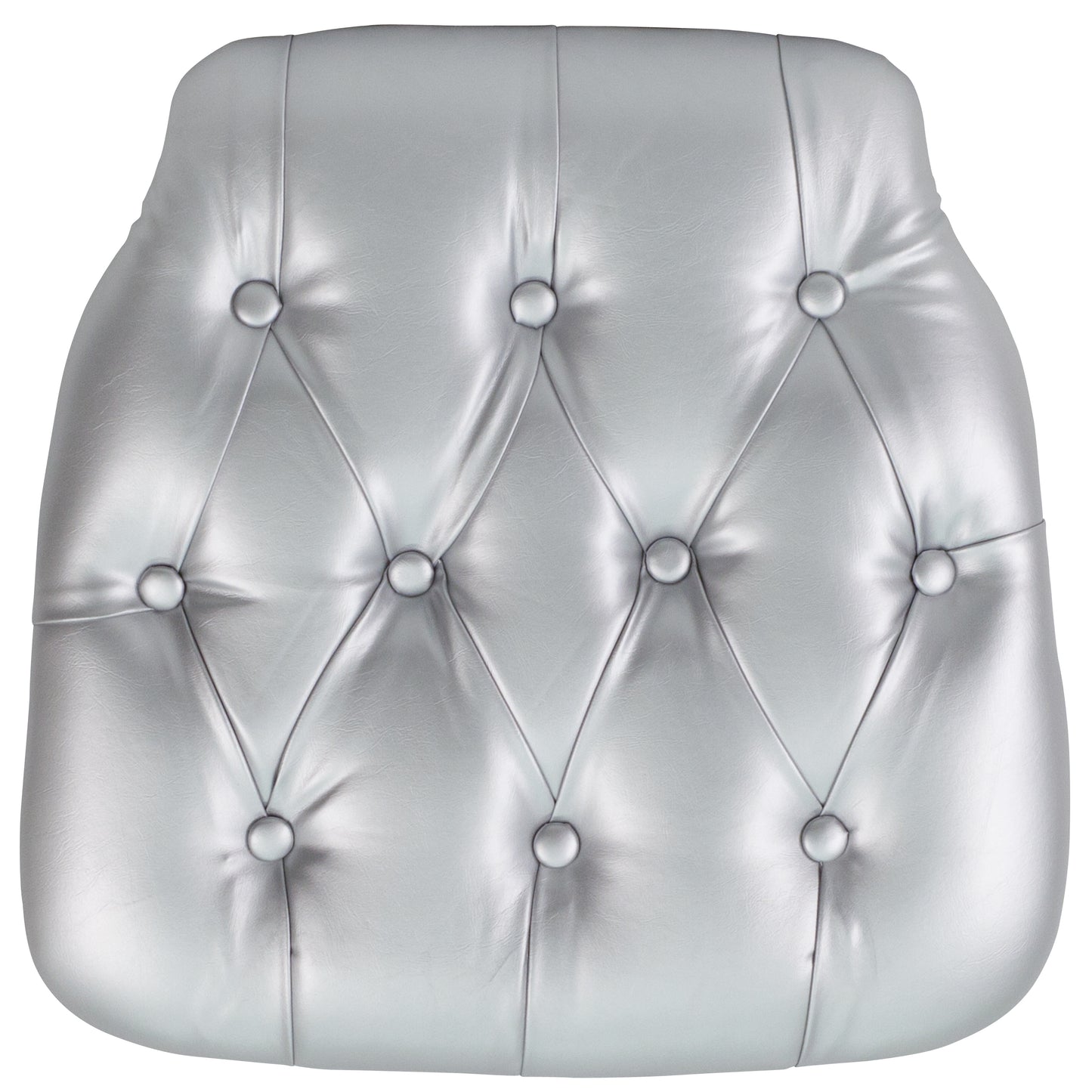 Silver Vinyl Cushion SZ-TUFT-SIL-GG