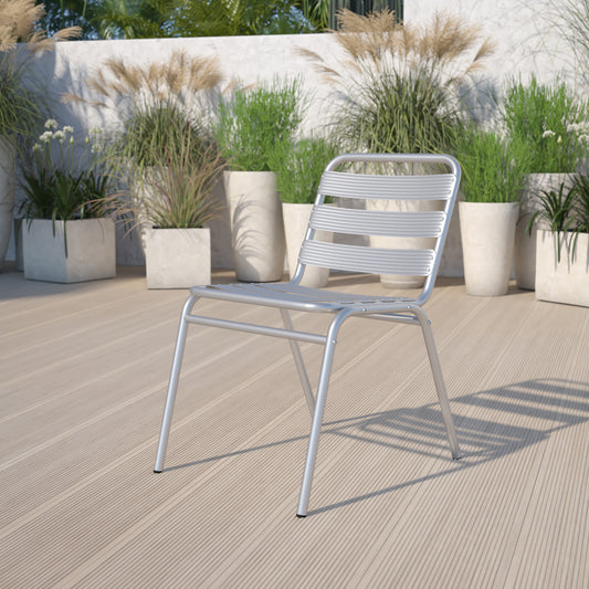 Aluminum Slat Back Chair TLH-015-GG