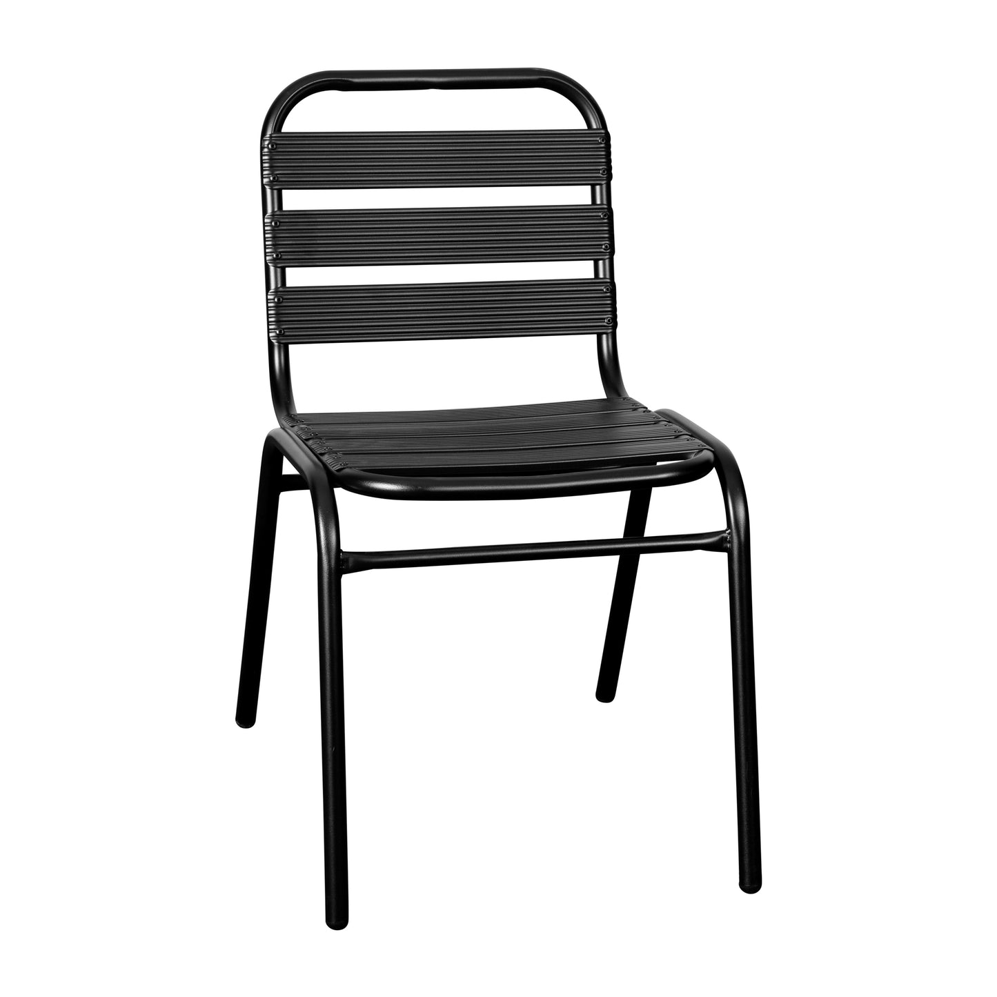 Black Slat Back Chair TLH-015C-BK-GG