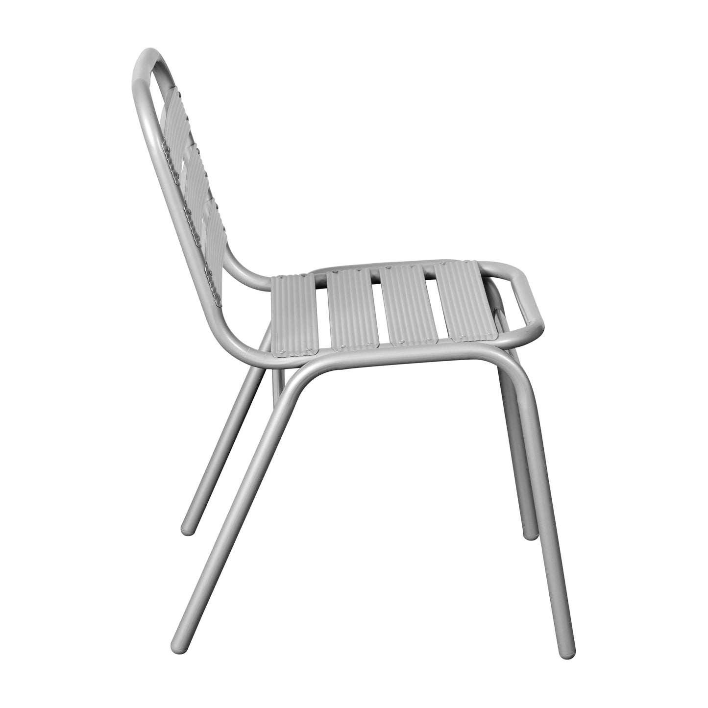 Silver Slat Back Chair TLH-015C-GG