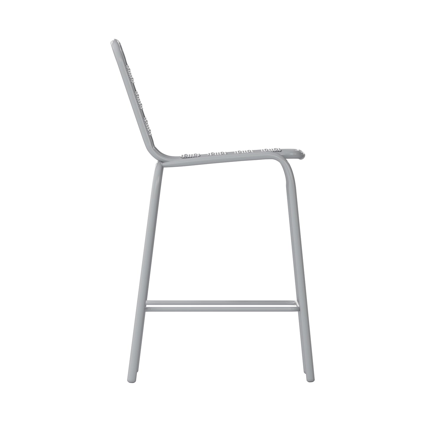 Silver Slat Back Stool TLH-015H-GG