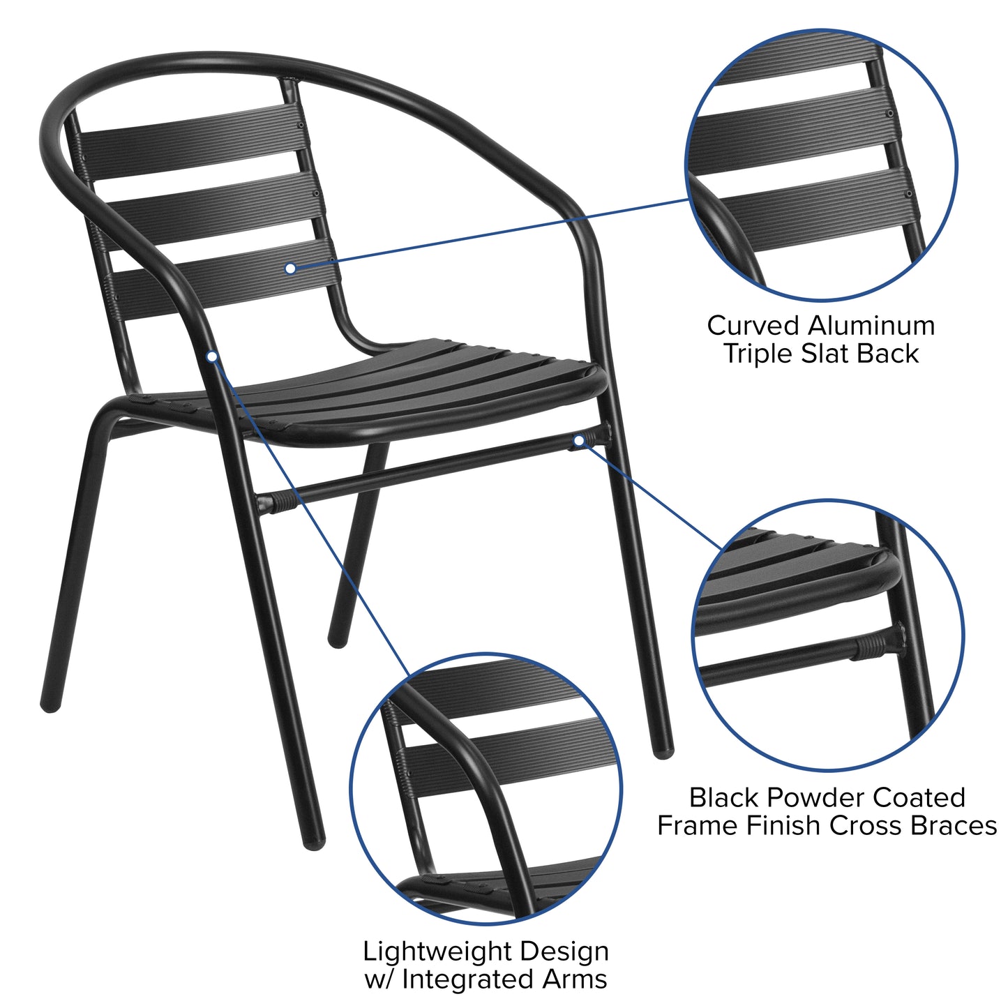 Contemporary Patio Chair for Indoor and Outdoor Use