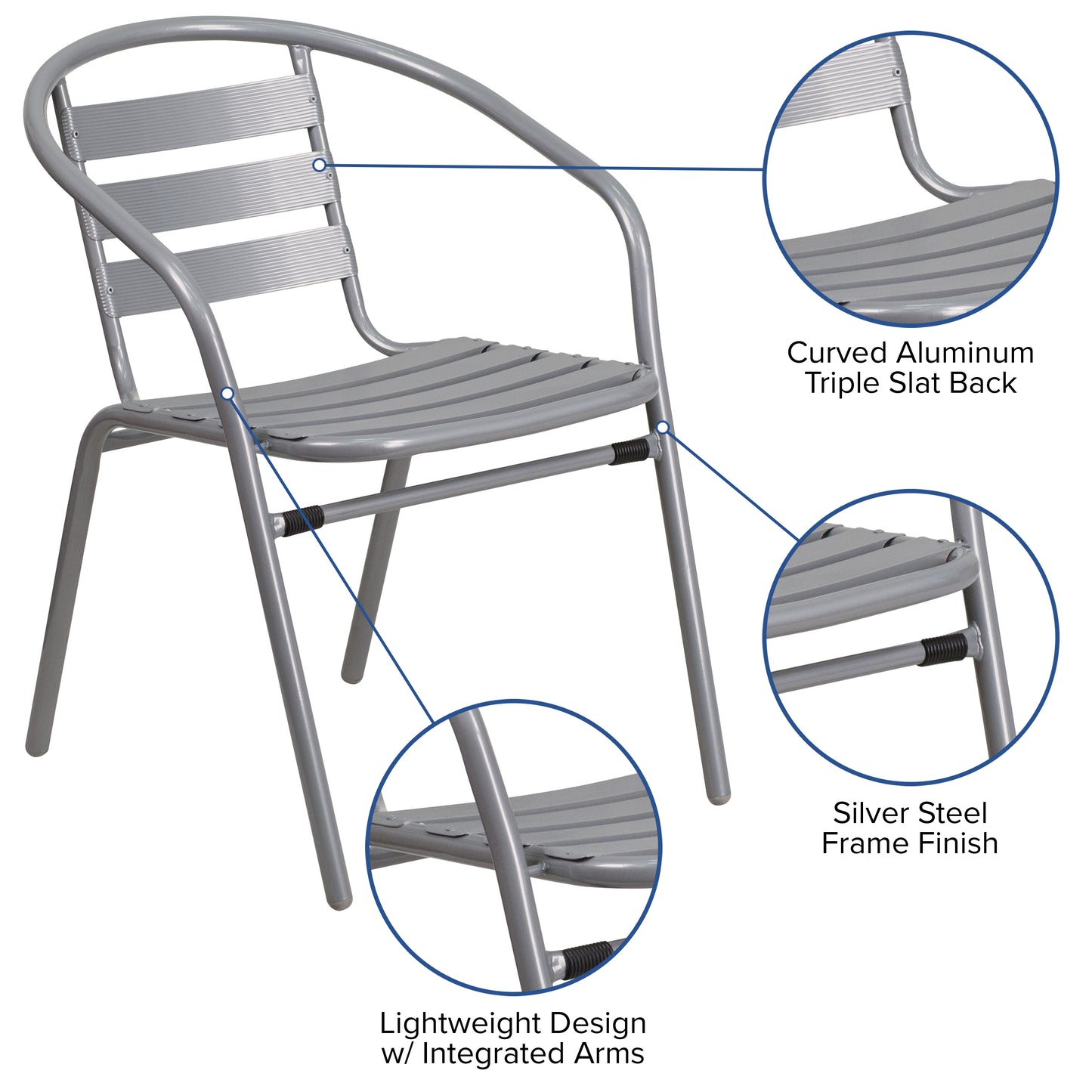 Contemporary Patio Chair for Indoor and Outdoor Use