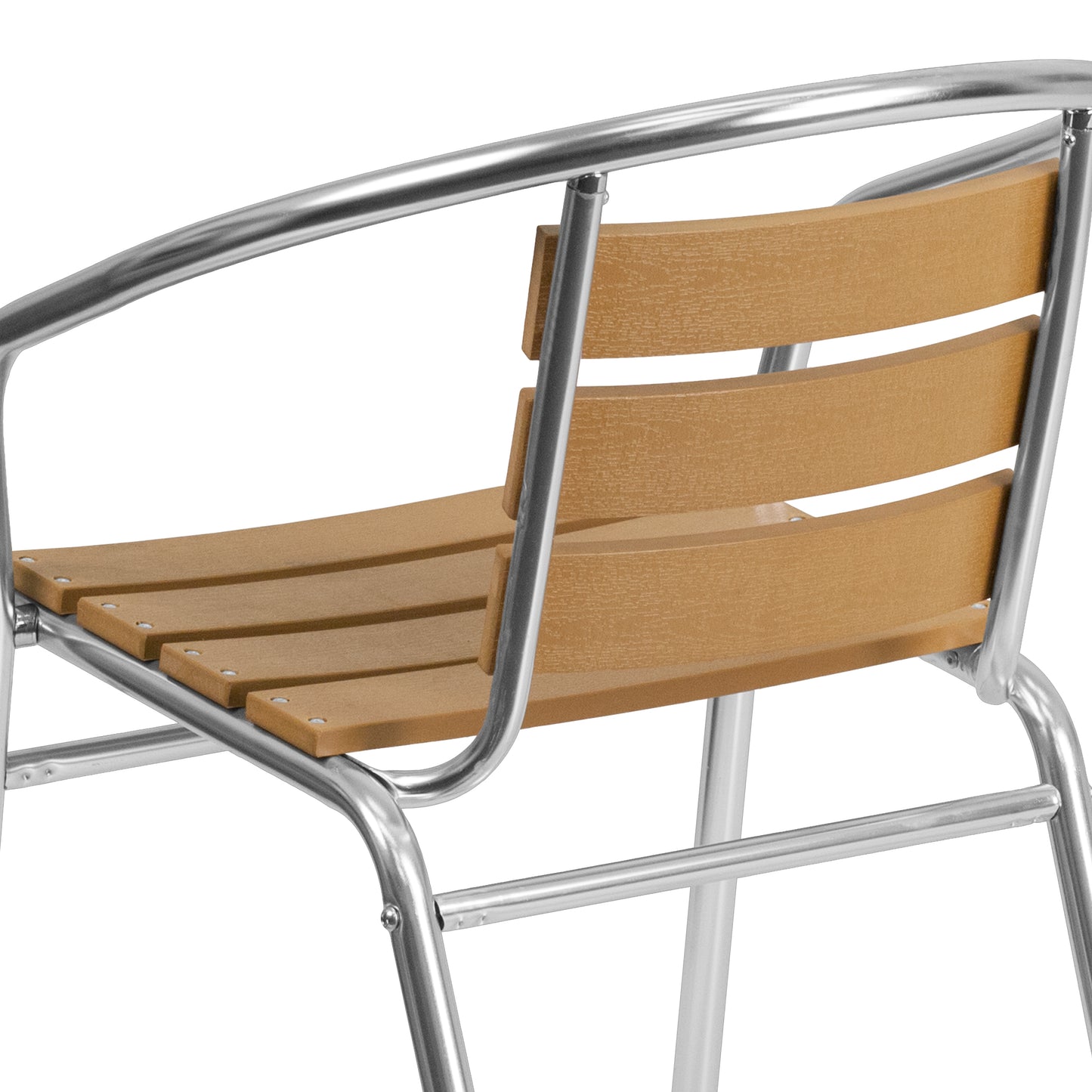 Aluminum Teak Back Chair TLH-017W-GG