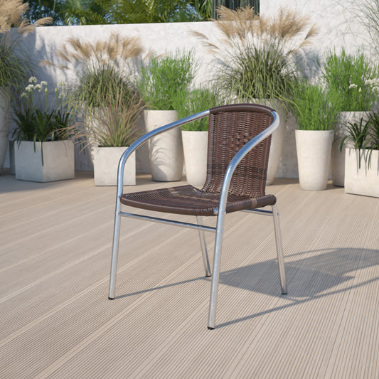 Brown Rattan Aluminum Chair TLH-020-GG