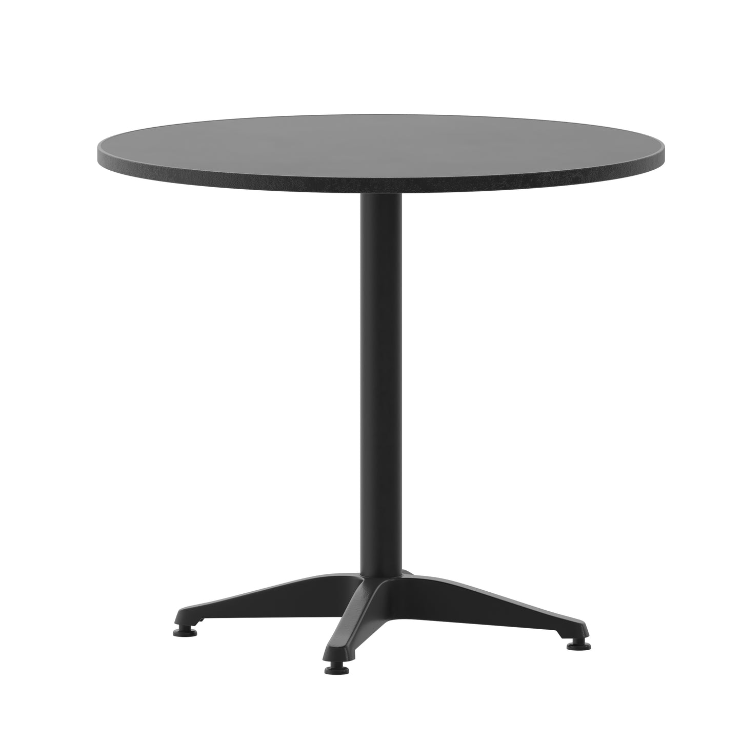 31.5RD Black Metal Table TLH-052-3-BK-GG