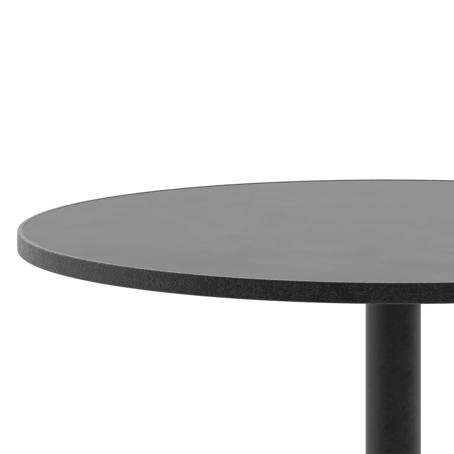 31.5RD Black Metal Table TLH-052-3-BK-GG