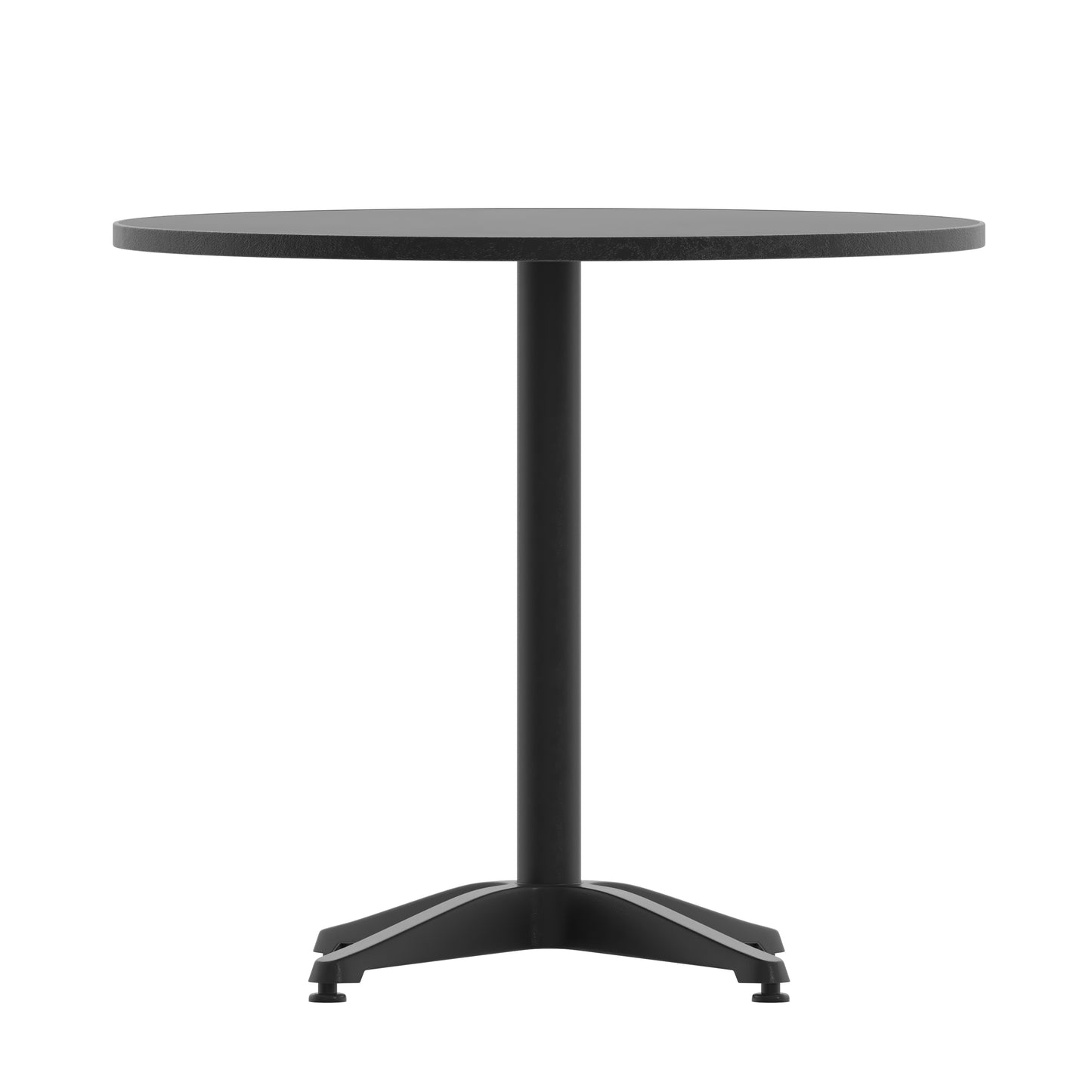 31.5RD Black Metal Table TLH-052-3-BK-GG